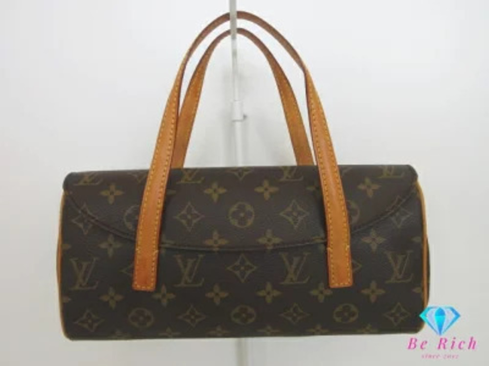 Louis Vuitton Monogram Sonatine Handbag Brown Leather LV